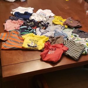 Baby boy onesie lot